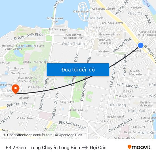 E3.2 Điểm Trung Chuyển Long Biên to Đội Cấn map