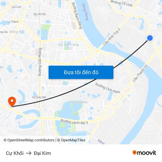 Cự Khối to Đại Kim map