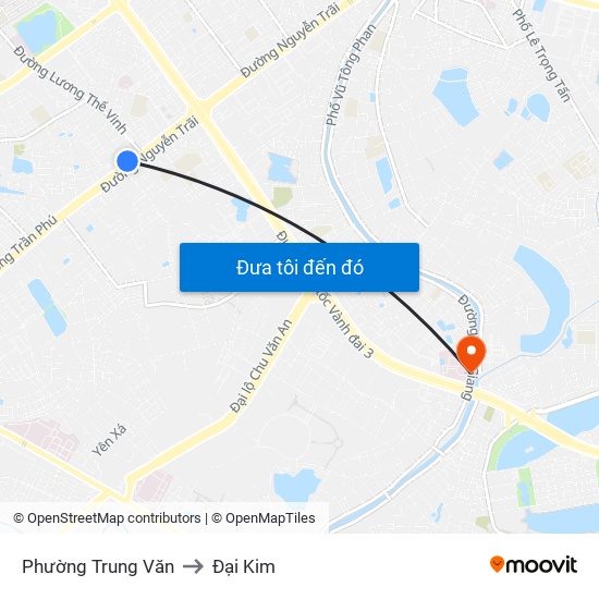 Phường Trung Văn to Đại Kim map
