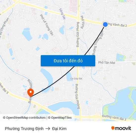 Phường Trương Định to Đại Kim map