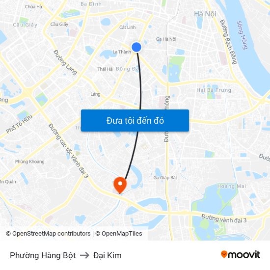 Phường Hàng Bột to Đại Kim map