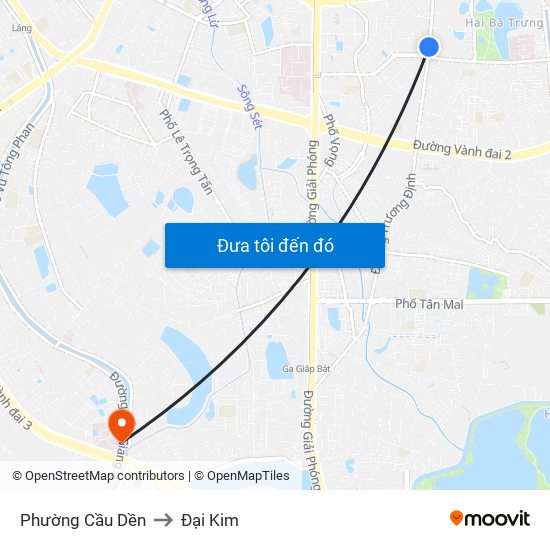 Phường Cầu Dền to Đại Kim map