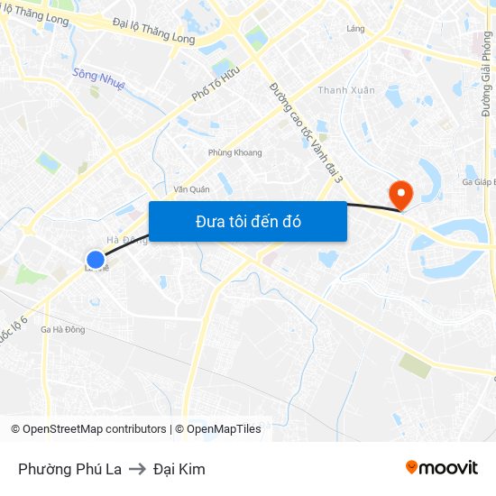 Phường Phú La to Đại Kim map