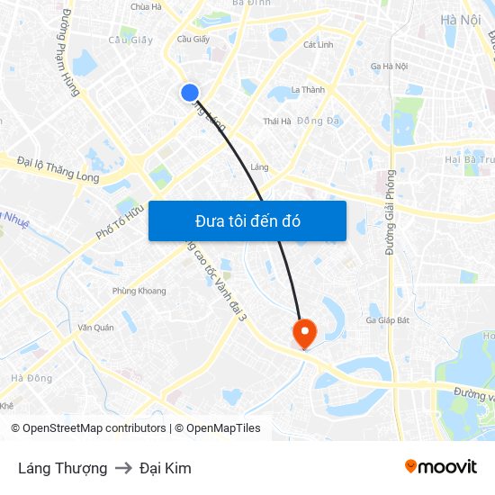 Láng Thượng to Đại Kim map