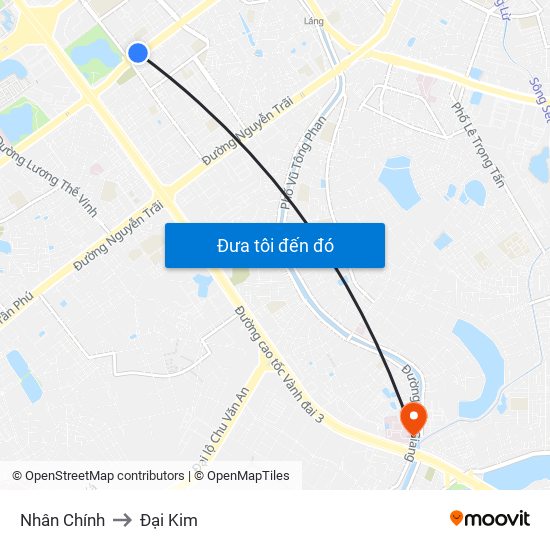 Nhân Chính to Đại Kim map