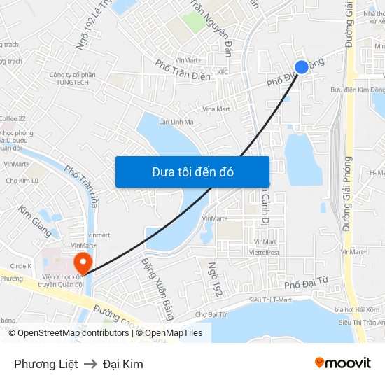 Phương Liệt to Đại Kim map