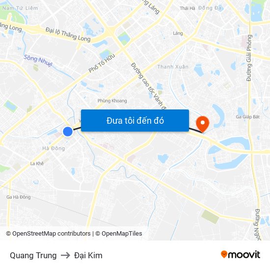 Quang Trung to Đại Kim map