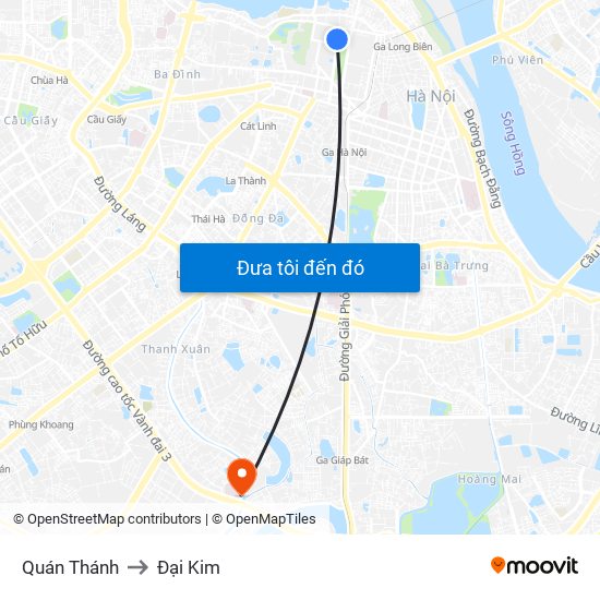 Quán Thánh to Đại Kim map