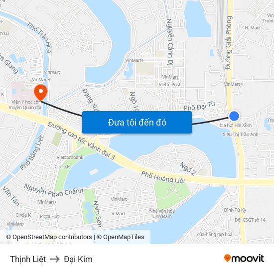 Thịnh Liệt to Đại Kim map