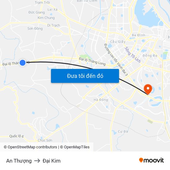 An Thượng to Đại Kim map