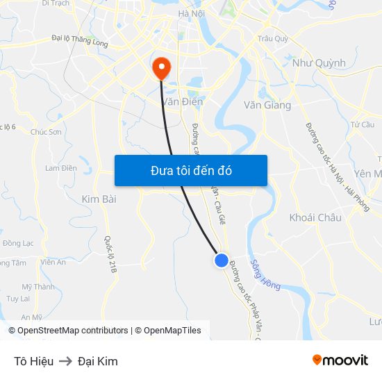 Tô Hiệu to Đại Kim map