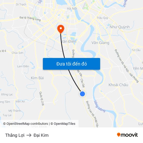 Thắng Lợi to Đại Kim map