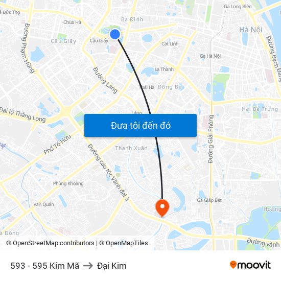 593 - 595 Kim Mã to Đại Kim map