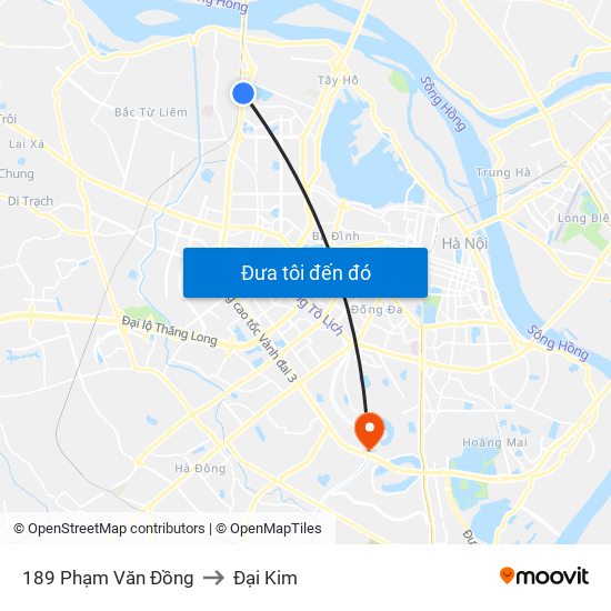 189 Phạm Văn Đồng to Đại Kim map