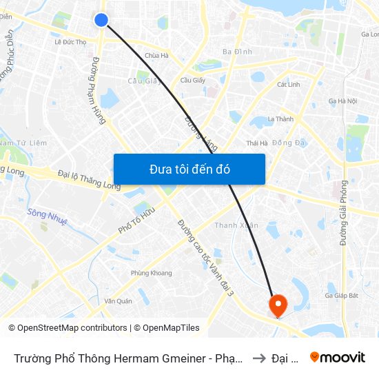 Số 9 Phạm Văn Đồng to Đại Kim map