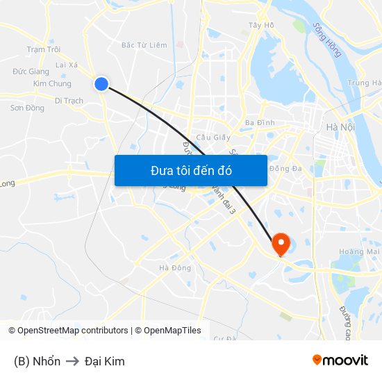 (B) Nhổn to Đại Kim map