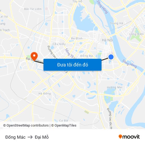 Đống Mác to Đại Mỗ map