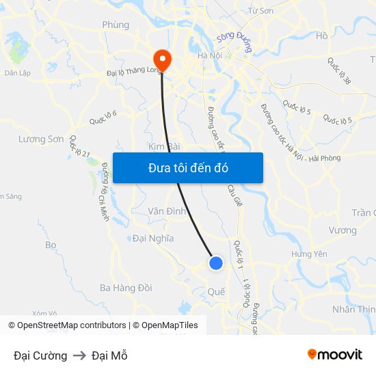 Đại Cường to Đại Mỗ map