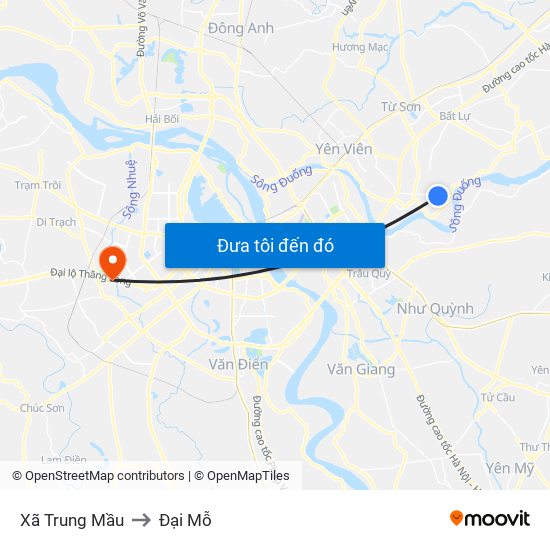 Xã Trung Mầu to Đại Mỗ map