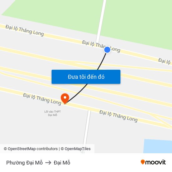 Phường Đại Mỗ to Đại Mỗ map