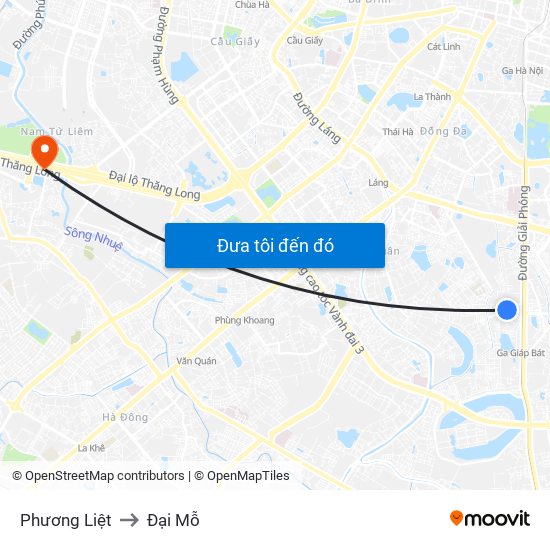 Phương Liệt to Đại Mỗ map