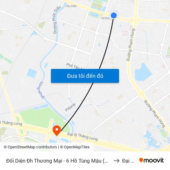 Đối Diện Đh Thương Mại - 6 Hồ Tùng Mậu (Cột Sau) to Đại Mỗ map