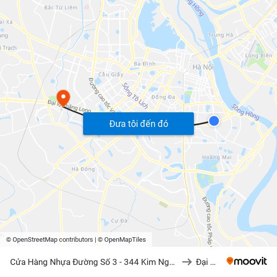 Cửa Hàng Nhựa Đường Số 3 - 344 Kim Ngưu to Đại Mỗ map