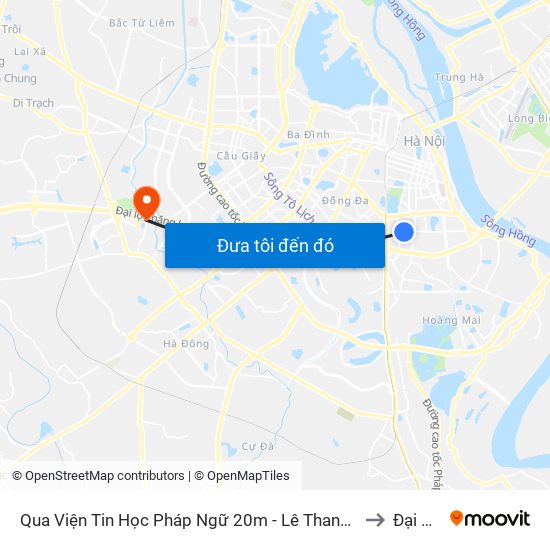 Qua Viện Tin Học Pháp Ngữ 20m - Lê Thanh Nghị to Đại Mỗ map