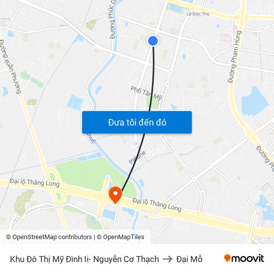 Khu Đô Thị Mỹ Đình Ii- Nguyễn Cơ Thạch to Đại Mỗ map