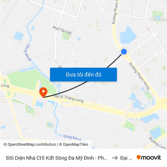 Đối Diện Nhà Ct5 Kđt Sông Đà Mỹ Đình - Phạm Hùng to Đại Mỗ map