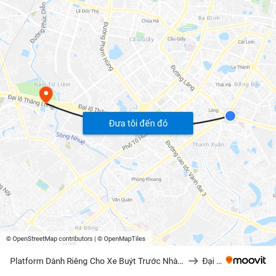 Platform Dành Riêng Cho Xe Buýt Trước Nhà 604 Trường Chinh to Đại Mỗ map