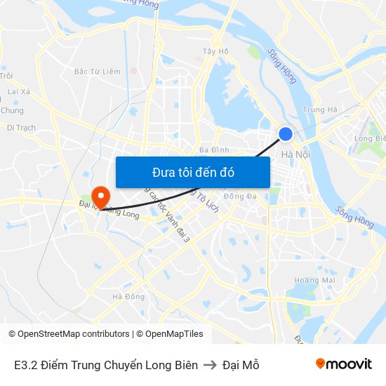 E3.2 Điểm Trung Chuyển Long Biên to Đại Mỗ map