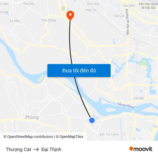 Thượng Cát to Đại Thịnh map