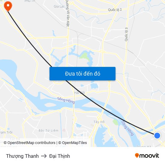 Thượng Thanh to Đại Thịnh map