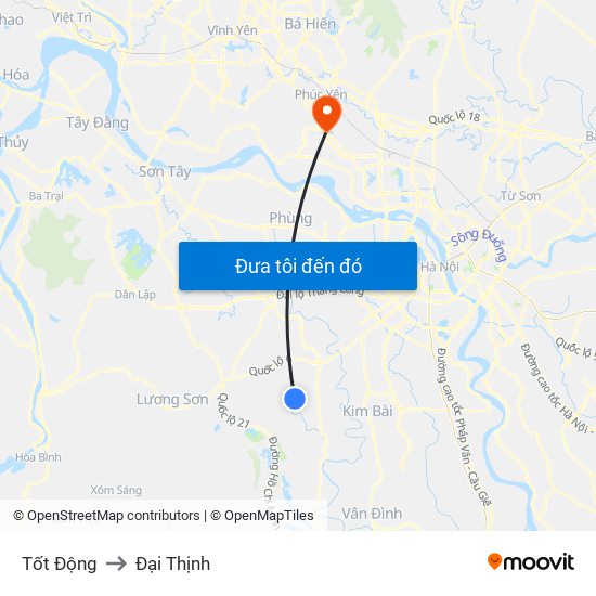 Tốt Động to Đại Thịnh map