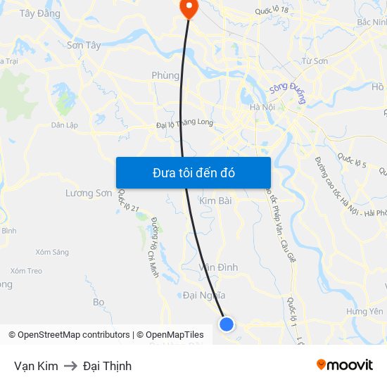 Vạn Kim to Đại Thịnh map