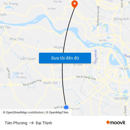 Tiên Phương to Đại Thịnh map