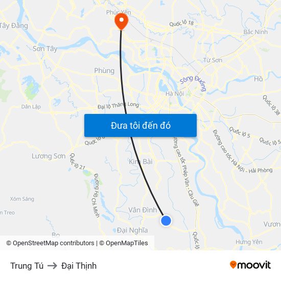 Trung Tú to Đại Thịnh map