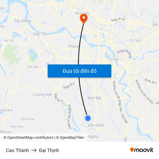 Cao Thành to Đại Thịnh map