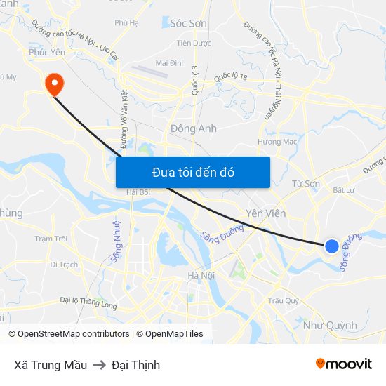 Xã Trung Mầu to Đại Thịnh map