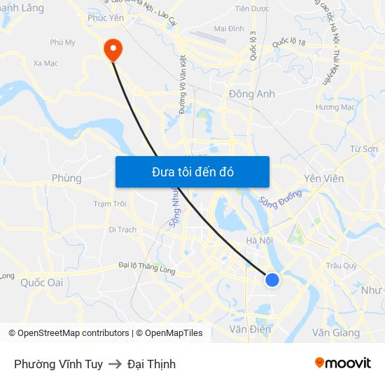 Phường Vĩnh Tuy to Đại Thịnh map