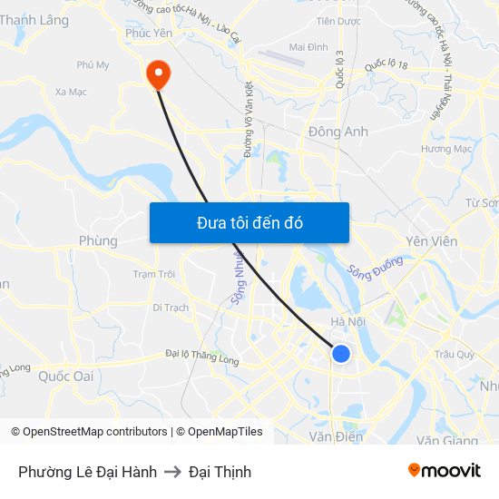 Phường Lê Đại Hành to Đại Thịnh map