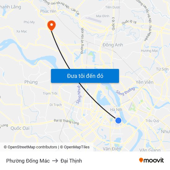 Phường Đống Mác to Đại Thịnh map