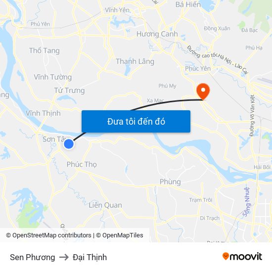 Sen Phương to Đại Thịnh map