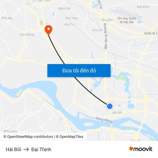 Hải Bối to Đại Thịnh map