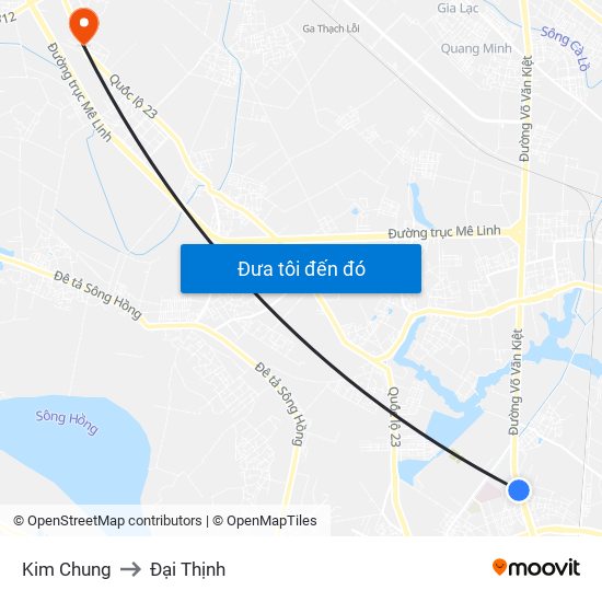 Kim Chung to Đại Thịnh map
