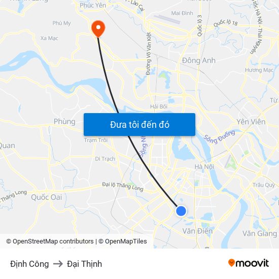 Định Công to Đại Thịnh map