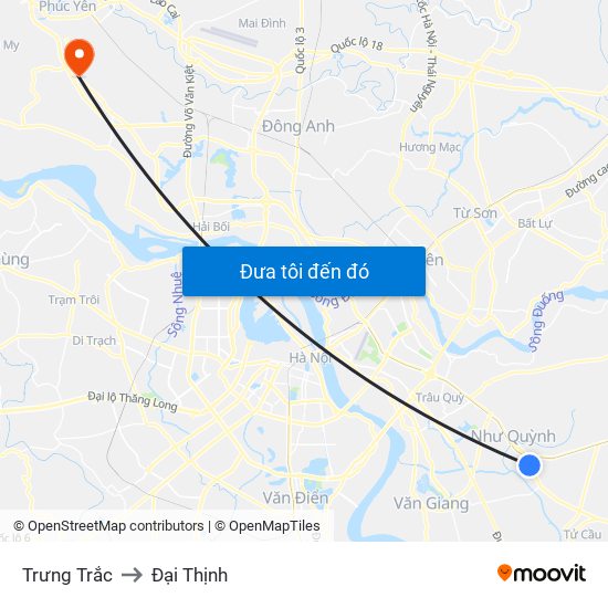 Trưng Trắc to Đại Thịnh map