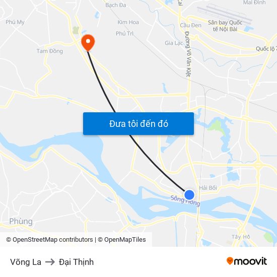 Võng La to Đại Thịnh map