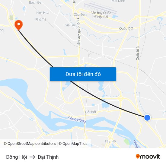 Đông Hội to Đại Thịnh map